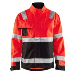 Veste Haute Visibilité Blaklader Light Weight -Vêtements Travail Série veste haute visibilite homme blaklader rouge noir