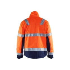 Veste Hiver Blaklader Haute Visibilité -Vêtements Travail Série veste hiver haute visibilite blaklader orange marine dos