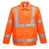 Veste Haute Visibilité Portwest GO/RT Polycoton 1 Veste Haute Visibilité Portwest GO/RT Polycoton -Vêtements Travail Série veste poly coton haute visibilite portwest go rt orange