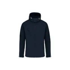 Veste Softshell A Capuche Amovible KARIBAN -Vêtements Travail Série veste softshell a capuche amovible kariban navy face