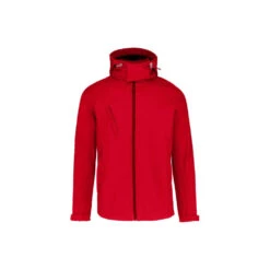 Veste Softshell A Capuche Amovible KARIBAN -Vêtements Travail Série veste softshell a capuche amovible kariban rouge