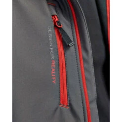 Veste Softshell à Capuche Blaklader -Vêtements Travail Série veste softshell a capuche blaklader gris fonce rouge detail