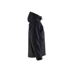 Veste Softshell à Capuche Blaklader -Vêtements Travail Série veste softshell a capuche blaklader noir argent cote1