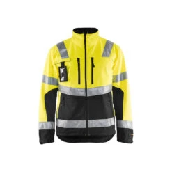 Veste Softshell Haute Visibilité Blaklader Bicolore -Vêtements Travail Série veste softshell haute visibilite blaklader jaune noir 1