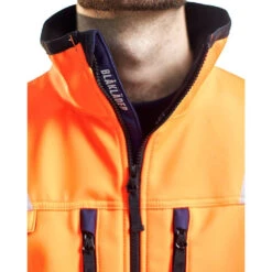 Veste Softshell Haute Visibilité Blaklader Bicolore -Vêtements Travail Série veste softshell haute visibilite blaklader orange marine detail 1