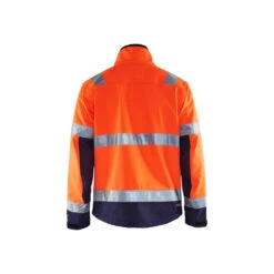 Veste Softshell Haute Visibilité Blaklader Bicolore -Vêtements Travail Série veste softshell haute visibilite blaklader orange marine dos 1