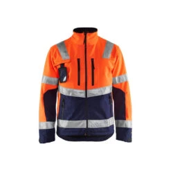 Veste Softshell Haute Visibilité Blaklader Bicolore -Vêtements Travail Série veste softshell haute visibilite blaklader orange marine 1