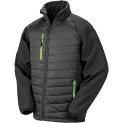 Veste Softshell Result BLACK COMPASS -Vêtements Travail Série veste softshell result black compass noir vert