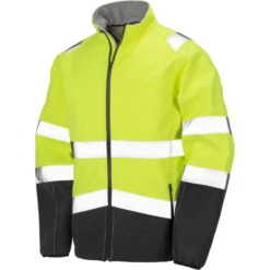 Veste Haute Visibilité Softshell Result HIGH VIZ -Vêtements Travail Série veste softshell result high viz jaune fluo