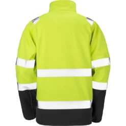 Veste Haute Visibilité Softshell Result HIGH VIZ -Vêtements Travail Série veste softshell result high viz jaune fluo dos