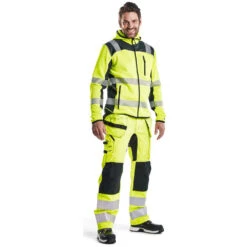 Veste Tricotée Haute Visibilité Blaklader Bicolore -Vêtements Travail Série veste tricotee haute visibilite blaklader jaune fluo noir port