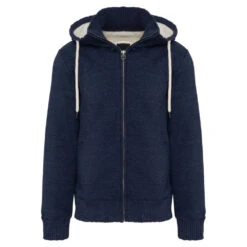 Veste Vintage Molleton Doublée Sherpa KARIBAN -Vêtements Travail Série veste vintage molleton doublee sherpa kariban navy face